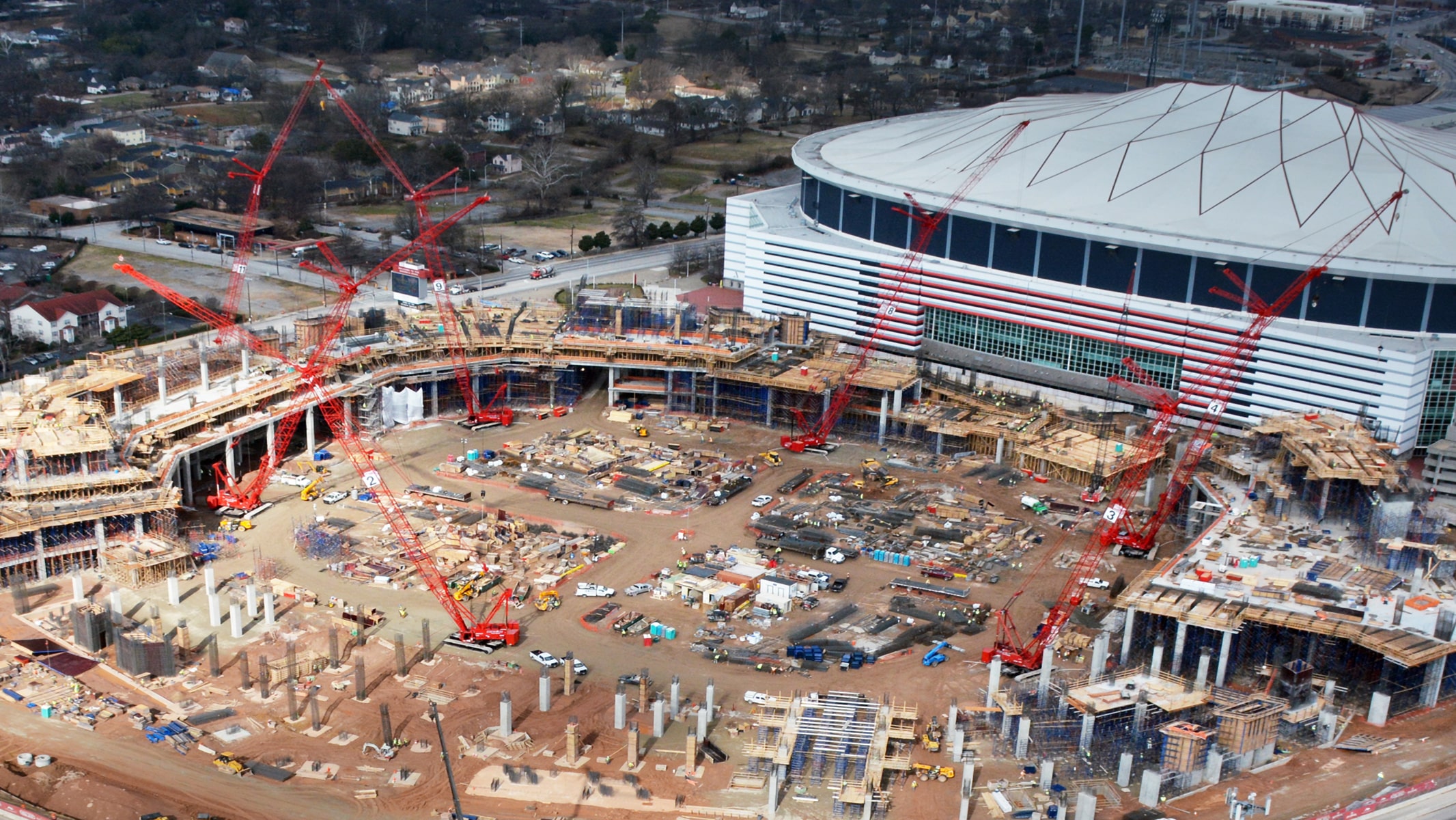 Mercedes-Benz Stadium Atlanta Falcons Crane Rental