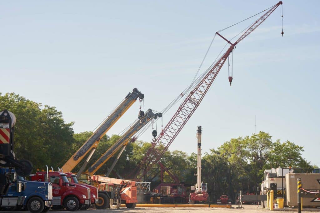 Maxim cranes lined up selecting the right crane concept