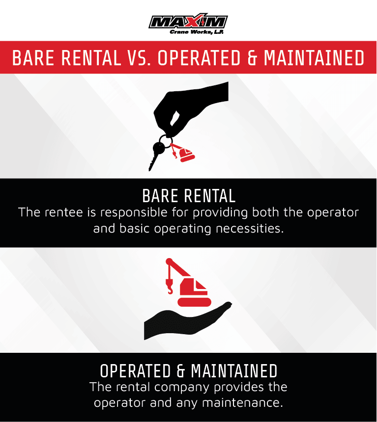 bare rental vs operated and maintained crane rental agreement