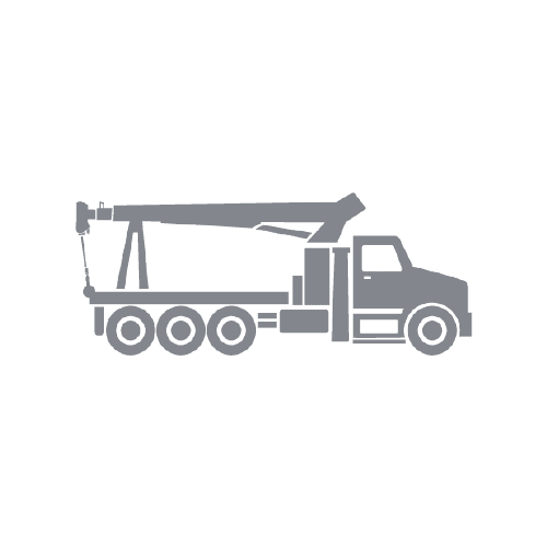 Crane truck for construction and heavy lifting tasks on job sites.